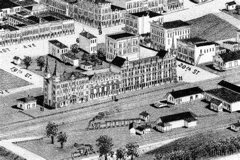 Restored bird’s eye view of Birmingham, Alabama in 1885 - KNOWOL