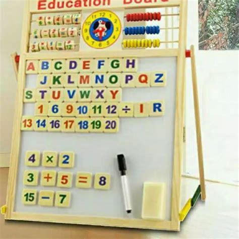 Papan tulis Anak MAGNETIK / Drawing Set 3 in 1 Learning Easel | Shopee ...