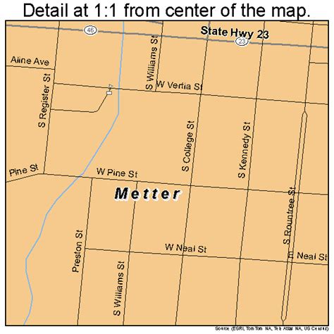 Metter Georgia Street Map 1351072