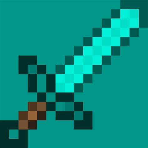 Pixilart - Minecraft Diamond Sword by StickeyJelloe