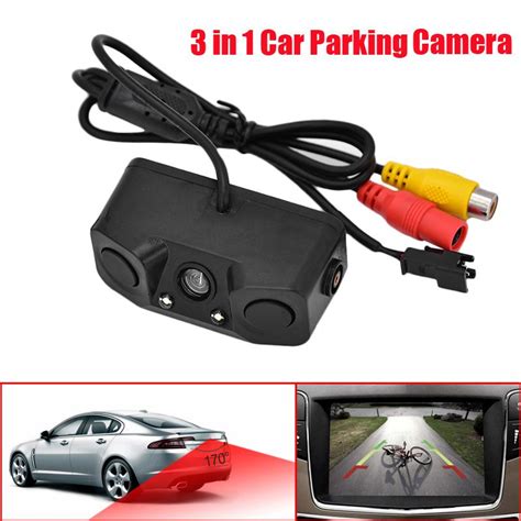 2020 Universal 3 In 1 Car Parking Sensor Rear View Car Camera With 2 ...