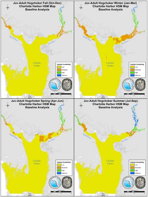 Habitat suitability modeling (HSM) maps for juvenile and adult ...