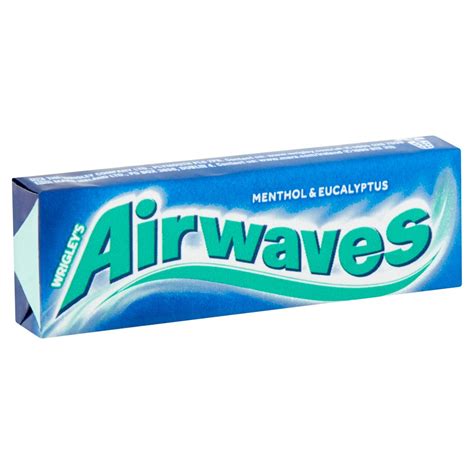 AIRWAVES Menthol & Eucalyptus flavour Sugar Free Chewing Gum 10 Pieces ...