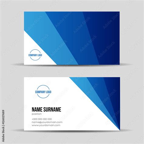 Modern blue business card template Stock Vector | Adobe Stock