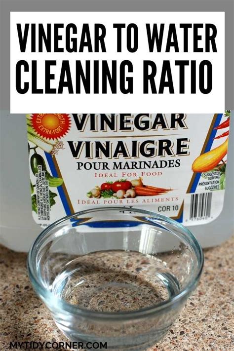 Vinegar to Water Ratio for Cleaning Different Surfaces and Things