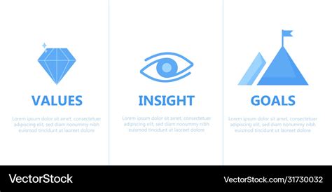 Mission vision infographic template Royalty Free Vector