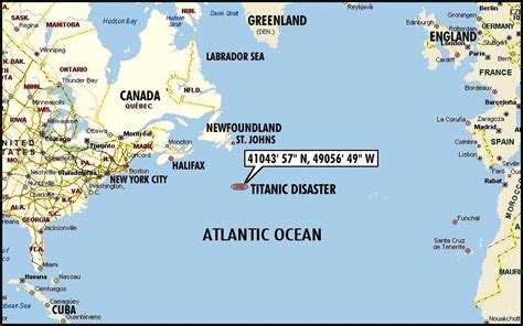 Map of the Atlantic Ocean