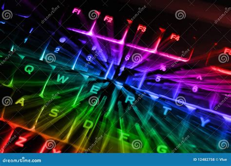 Rainbow Backlit Keyboard Royalty Free Stock Photos - Image: 12482758