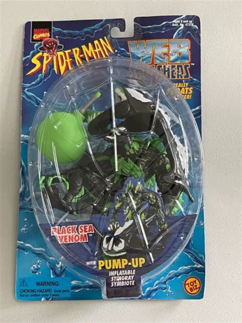 SPIDER-MAN WEB SPLASHERS Black Sea Venom Action Figure Toy Biz 1997 NEW ...