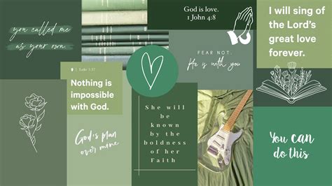 Aesthetic green background with bible quotes and green pictures Bible ...