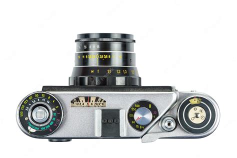 Premium Photo | Vintage analog camera on white background