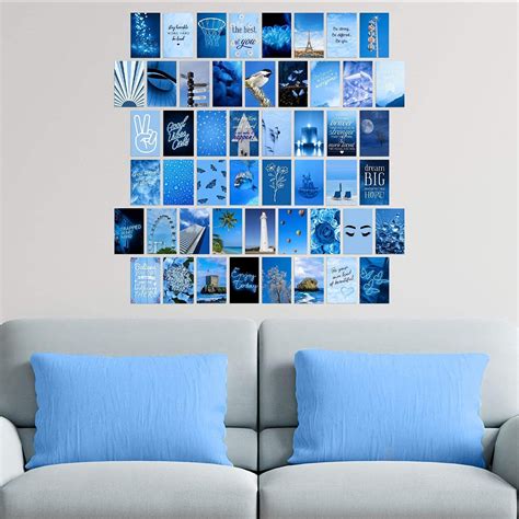 Blue Wall Collage Kit Aesthetic Pictures, Room Decor for Teen Girls ...