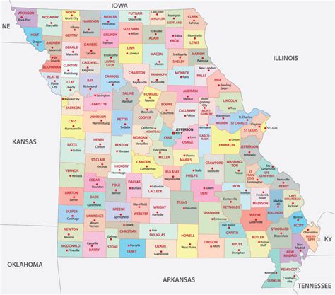 Missouri Counties Map | Mappr