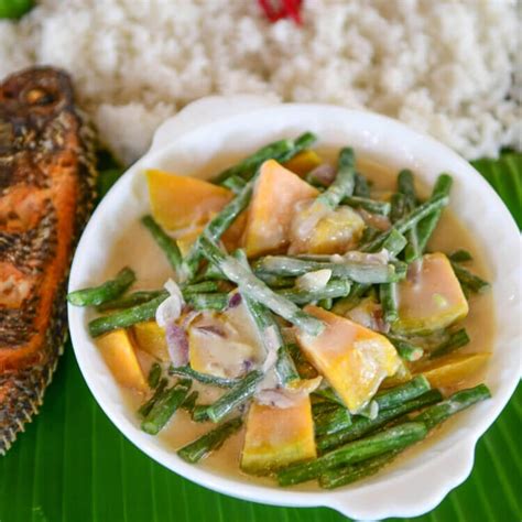 Ginataang Sitaw at Kalabasa with Fried Tilapia - Tasty Made Simple