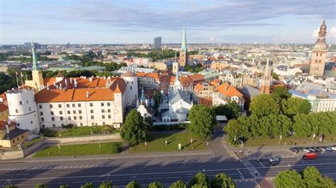 Amazing Aerial View of Riga Skyline, Latvia Stock Image - Image of view ...