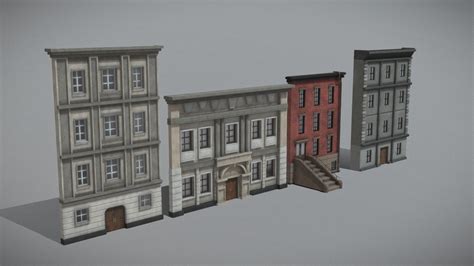 Buildings Front - Download Free 3D model by Zambur [75876ad] - Sketchfab