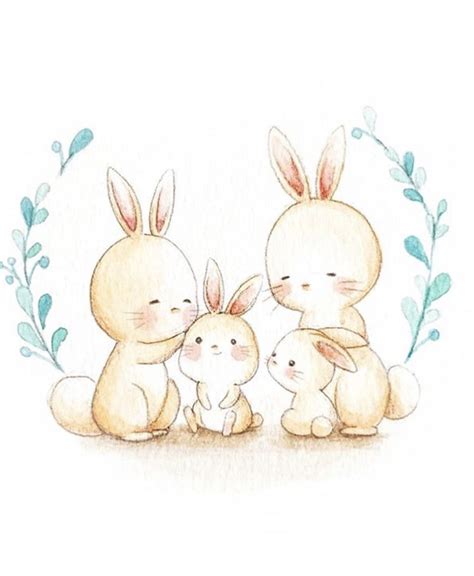 Pin by Bonnie Xu on adorable | Bunny art, Baby art, Cute drawings