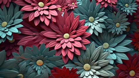 Seamless 3d Floral Wallpaper Illustrative Background Pattern, Floral ...