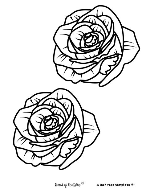 Printable Rose Flower Template Cut Out | Best Flower Site