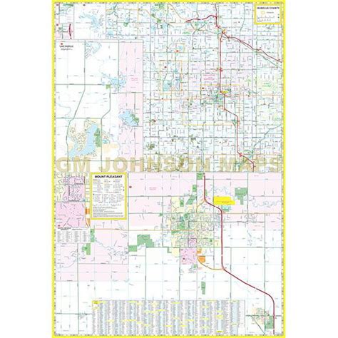 Midland / Mt Pleasant, Michigan Street Map - GM Johnson Maps