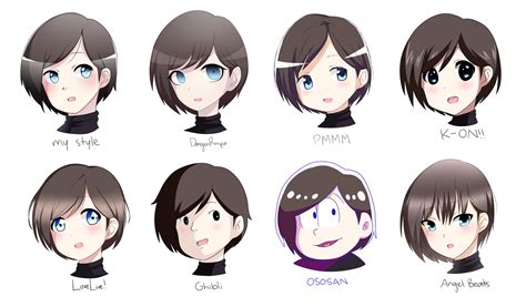 Style Challenge - 8 Different Anime Styles! by kittyhint on DeviantArt