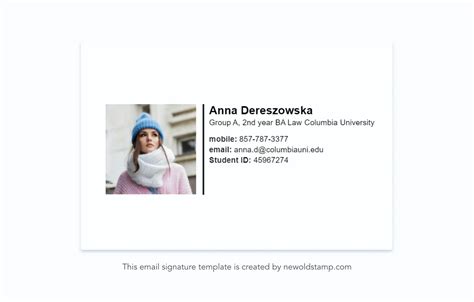 Email Signatures For University, College And School Students - NEWOLDSTAMP