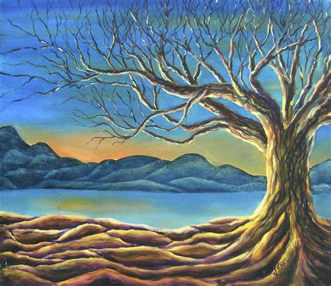 Tree At Sunset Painting by John Entrekin - Pixels