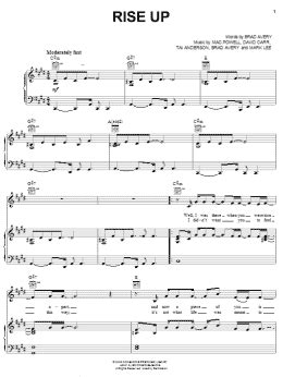 Rise Up (Piano, Vocal & Guitar Chords (Right-Hand Melody)) - Print Now