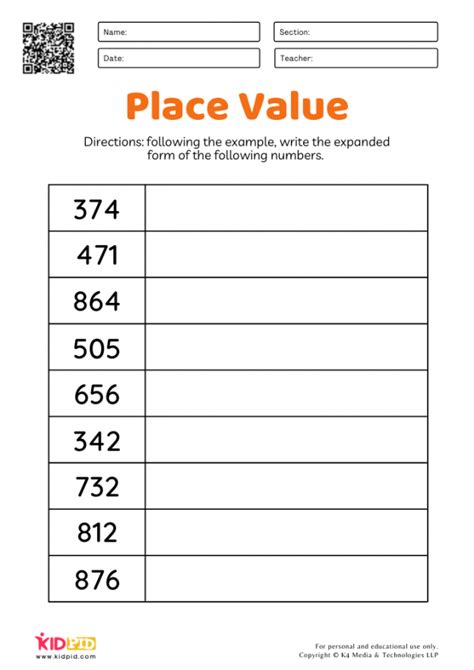 Math Expanded Form Worksheets for Grade 2 - Kidpid