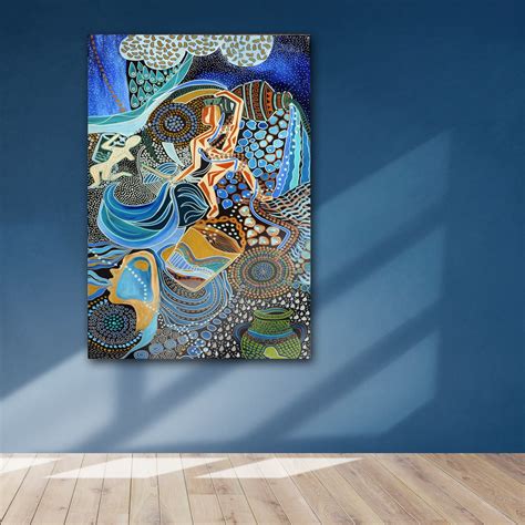 Aquarius Painting Abstract Art Aquarius Gift for Birthday - Etsy