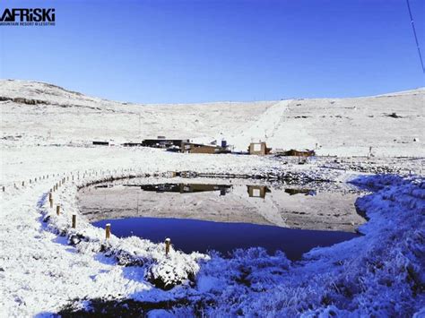 Snow falls over the Maluti Mountains