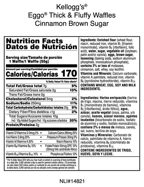 Eggo Waffle Nutrition Facts - Design Corral