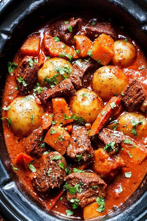 Slow Cooker Beef Stew with Butternut, Carrot and Potatoes | Recipe ...