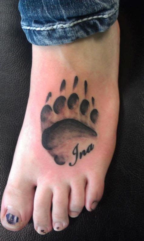 Grizzly Bear Paw Print Tattoo - Bear Tattoos | Bear tattoos, Bear paw ...