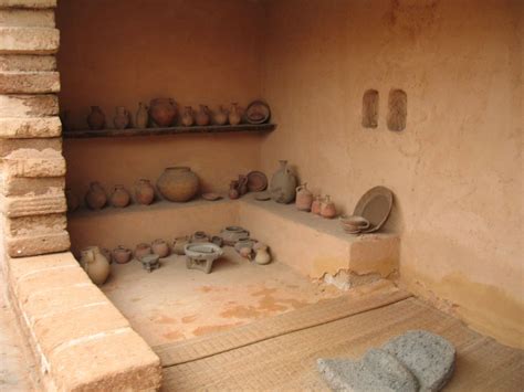 A reconstructed Israelite house, 10th–7th century BC. Eretz Israel ...