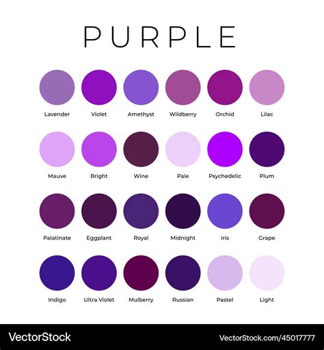 List Of Colors With Color Names Purple Color Names Color Palette | Porn ...