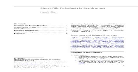 (PDF) Short-Rib Polydactyly Syndromes - Springer · 2. Gastrointestinal ...