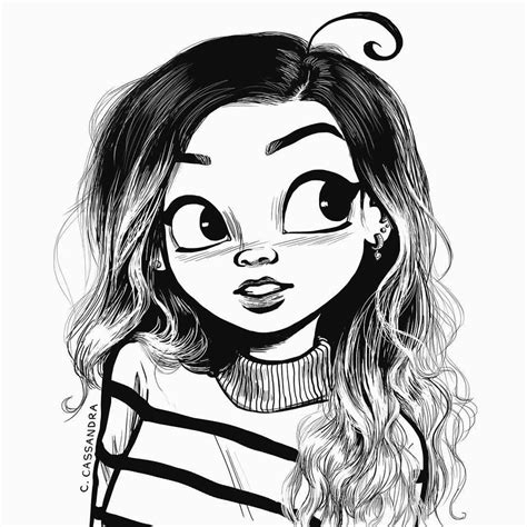 Cute Drawings Black And White - DRAW BHJ