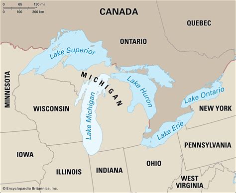 Lake Michigan Us Map - Ebonee Magdalene