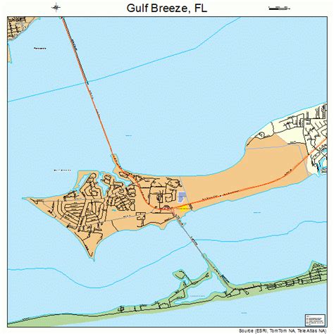 Gulf Breeze Florida Street Map 1228000