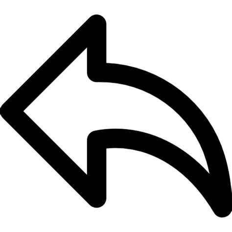 Backward Basic Black Outline icon