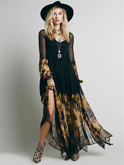 Lyst - Free People Womens Dazed Dream Maxi Dress in Black