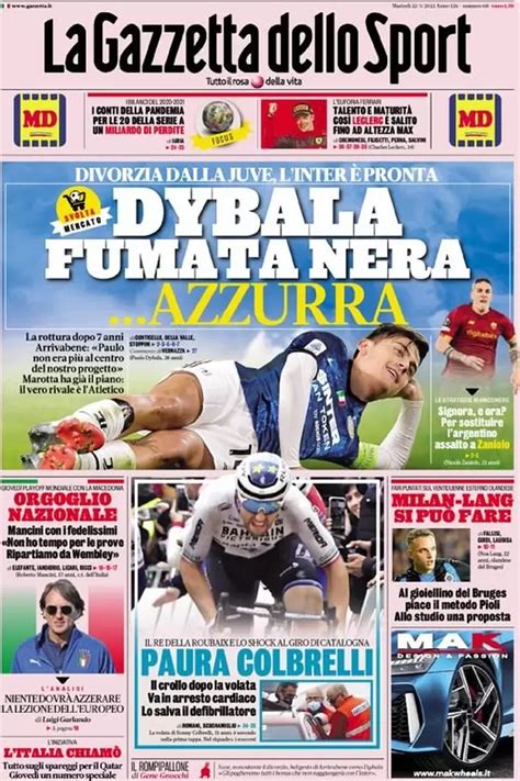 Quotidiani sportivi: le prime pagine di oggi