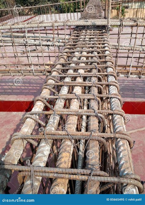 Rcc Beam Steel Slab Details Stock Image - Image of reinforcement, beam ...