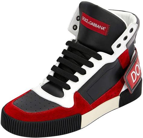 Dolce&Gabbana Men's High-Top Colorblock Leather Sneakers | Dolce and ...