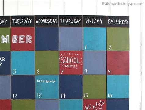 DIY Chalkboard Wall Calendar - Jaime Costiglio