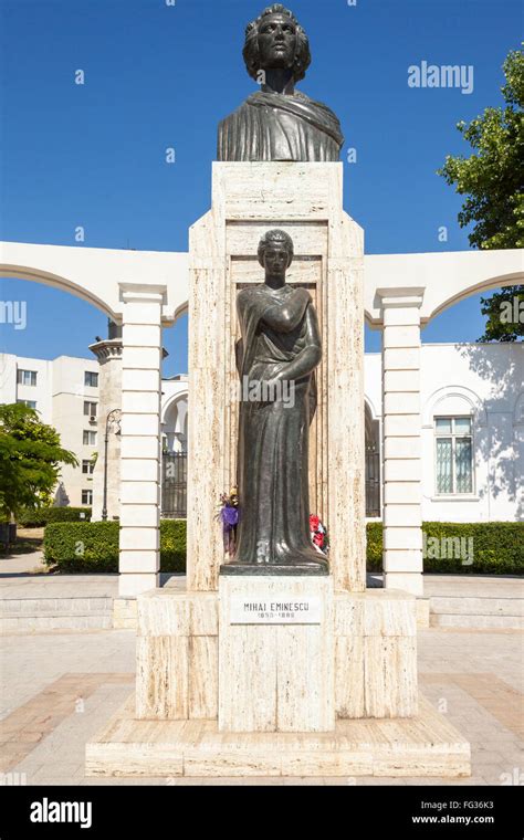 Statue of Mihai Eminescu, Constanta, Romania Stock Photo - Alamy