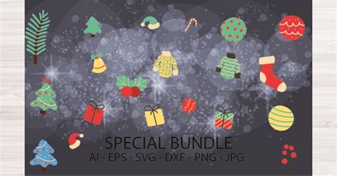 Decorations for Christmas Bundle Bundle · Creative Fabrica