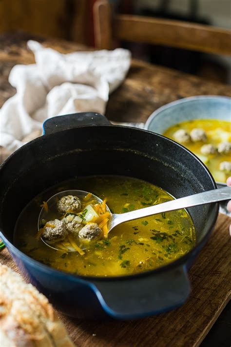 Russian Frikadeller Soup (Meatball Soup) - Vikalinka