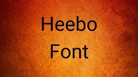 Heebo Font Free Download